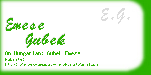 emese gubek business card